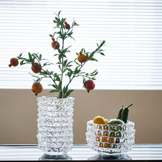 现代简约高级感透明直筒水晶琉璃花瓶水培鲜花居家餐桌客厅装饰品 商品图11