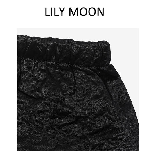 【100%醋酸】LILY MOON夏季冰凌皱全醋酸极简抽绳阔腿裤气质肌理感 商品图3