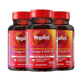 MegaRed脉拓 500mg养护版磷虾油 40粒x3瓶