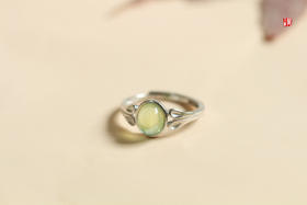 【皓嫣】葡萄石戒指，925银镶