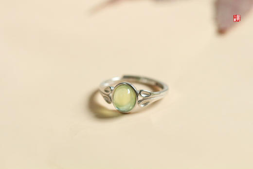 【皓嫣】葡萄石戒指，925银镶 商品图0
