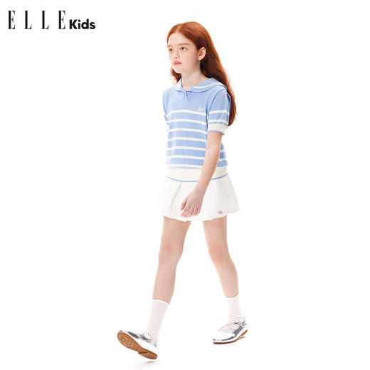 ELLEKIDS 童装 条纹学院风针织衫 商品图1