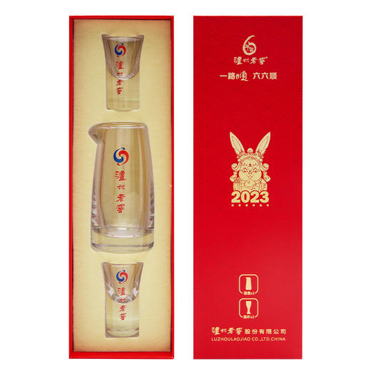 【酒厂直营】52度 泸州老窖六年窖头曲 瑞兔呈祥礼盒 500ml*2（内含酒具）  泸州老窖官方旗舰店 商品图1