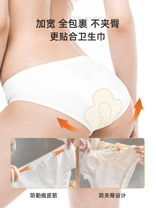 差旅安心搭子~7A级灭菌！新版绒呼吸一次性内裤5袋/包 商品图4