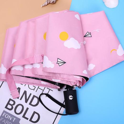 【酷夏遮阳，晴雨无需愁】新款卡通小清新，全自动黑胶晴雨两用伞，折叠方便，配备舒适手柄，防紫外线黑胶涂层，男女学生上班族必备！ 商品图2