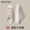 Rockfish 英国766厚底小方糖低帮增高方头帆布一脚蹬拖鞋出游穿搭 商品缩略图3
