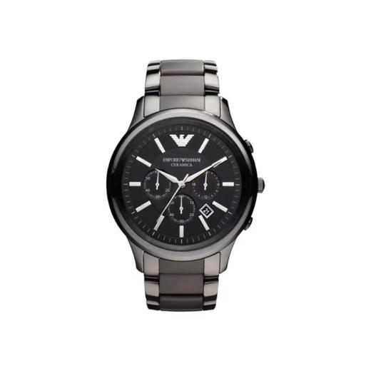 Armani阿玛尼手表男黑色陶瓷表带大表盘石英表AR1451 商品图0