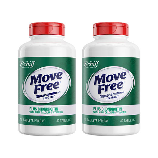 MoveFree 益节 高钙氨糖80粒x2瓶 商品图0
