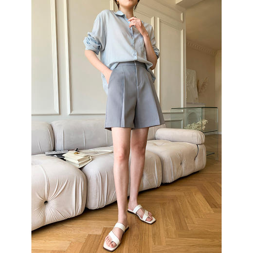 夏季【高级感西装短裤】高腰a字五分裤 显瘦设计感休闲中裤 商品图2