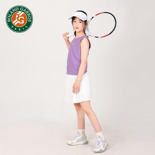 罗兰加洛斯女童运动背心夏装儿童网球弹力运动衫无袖吊带速干上衣 商品图1
