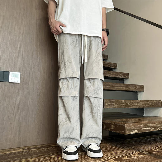 【新款DSY】大依优型大码薄款直筒休闲裤加肥加大男装舒适胖子肥佬百搭工装裤运动裤长裤 商品图3