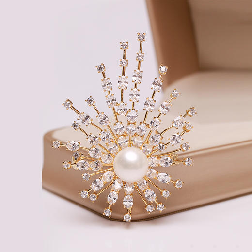 美裕 淡水珍珠胸花9-10mm 108549 商品图2