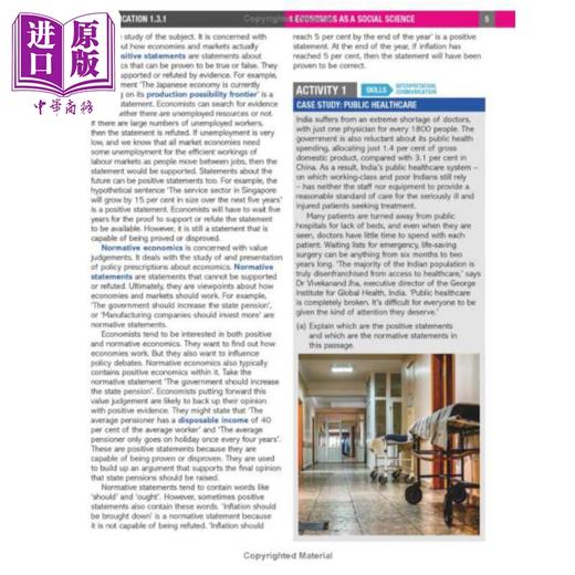 【中商原版】Pearson Edexcel International AS Level Economics 培生爱德思国际AS Alevel考试经济学课本 英文原版进口教材 商品图5