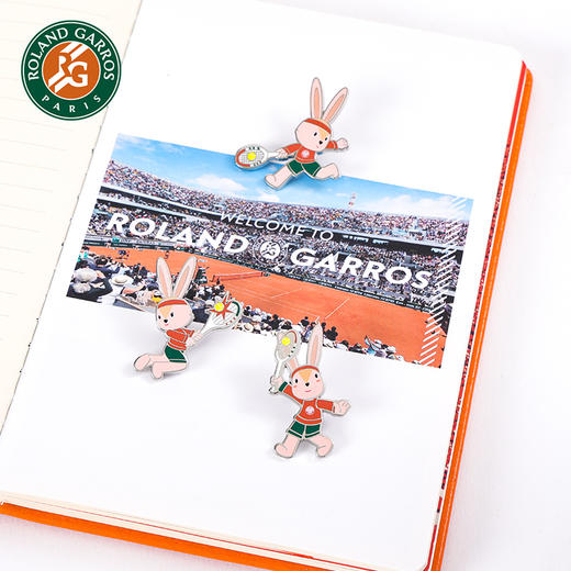 罗兰加洛斯法网网球赛事纪念周边徽章金属收藏胸针兔子礼物赠品 商品图1