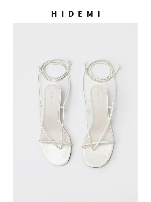 HIDEMI极简细带设计感绑带小猫跟凉鞋 商品图12