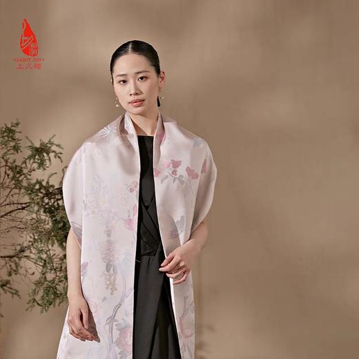 SAINTJOY/上久楷 女士宋锦双面长巾 围巾 瑶林百花 SCS23009 商品图6