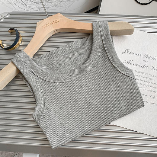 夏季【纯棉螺纹内搭背心】防走光 大码工字背心女 外穿打底外搭吊带 商品图6