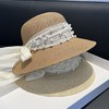 优雅编珍珠网纱，遮阳帽蝴蝶结法式帽LJX-007 商品缩略图1