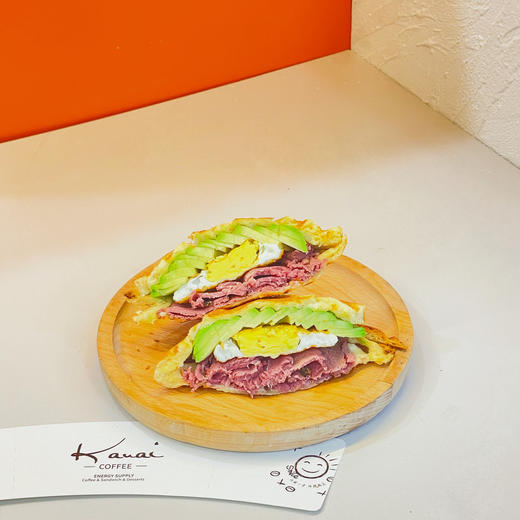 【烤爱烘咖】帕雀牛肉牛油果烤蛋三明治 商品图0