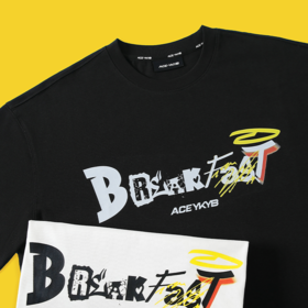 YKYB签名印花T恤夏新款小众潮牌宽松短袖