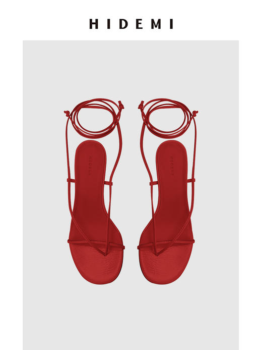 HIDEMI极简细带设计感绑带小猫跟凉鞋 商品图13