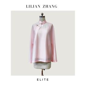 【LILIAN ZHANG】E系列定制—「东方艺术」“中式老钱”——幻彩新中式欧根纱上衣 2402006