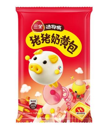 三全 动物城系列 猪猪奶黄包/牛牛红豆包 300g*2  (商) 商品图3