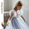 littletime女童法式田园绣花短袖2024春夏公主小女孩连衣裙 商品缩略图1