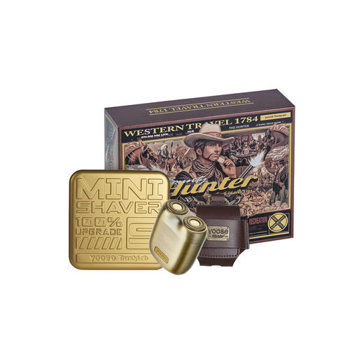 Yoose/有色 travel赏金猎人剃须刀礼盒 电动剃须刀 迷你便携刮胡刀 合金机身 生日礼物送男友老公父亲 胡须刀礼盒 赏金猎人款 商品图0