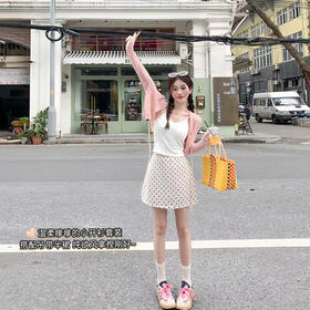<曾小咸推荐> 【韩系画报】波点半裙+吊带开衫