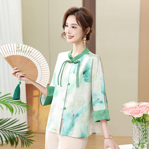 TZW-新中式夏装雪纺衫 商品图9