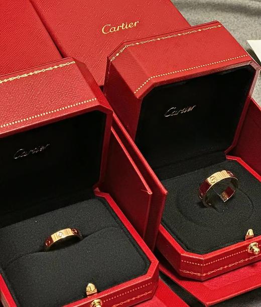 卡地经典低调简约戒圈  𝐥𝐨𝐯𝐞经典系列钛钢+‌V金+‫施华洛钻 商品图2