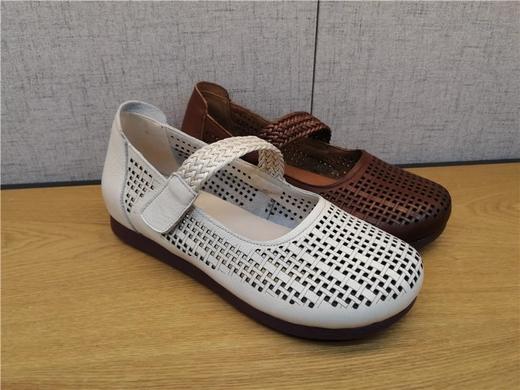 豪行夏季新款21292061真皮休闲平跟浅口女鞋凉鞋皮鞋专柜正品 商品图0