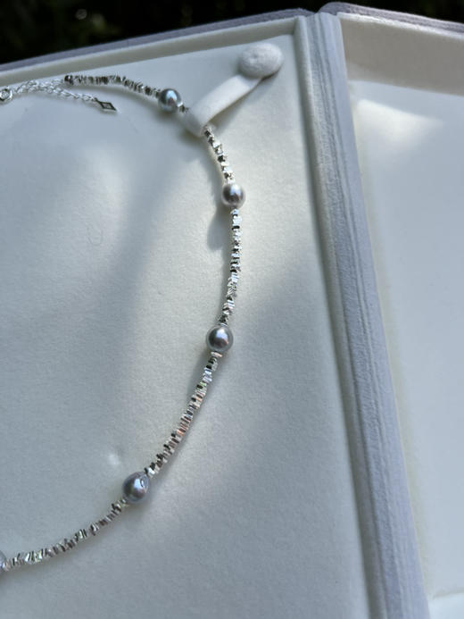 425-5无调色真多麻碎银子满天星项链 7-8mm真多麻海水珠 性价比max 商品图13