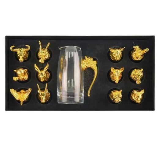 红、黑颜色随机 十二生肖酒具 1壶12杯 商品图0