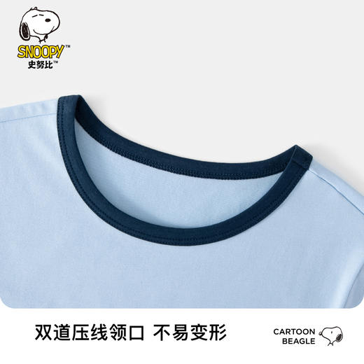 【130-165】【撞色收腰潮流t恤】【史努比】女童夏季撞色收腰潮流t恤（95%棉 5%氨纶） 商品图8