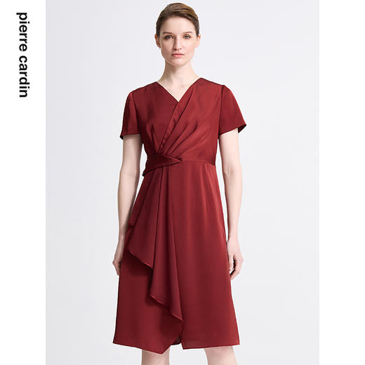 皮尔卡丹女装夏季新款通勤淑女职业多色连衣裙C42DS36
 商品图0