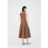 NEELLY纳俪商场同款棕色无袖连衣裙女夏季简约通勤显瘦休闲中长裙N24051Y01142 商品缩略图3