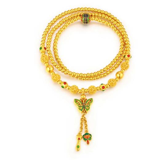 【按克计价黄金1】MEMORA诗普琳锦绣系列系列黄金足金手链蝴蝶手串GB248501 商品图0