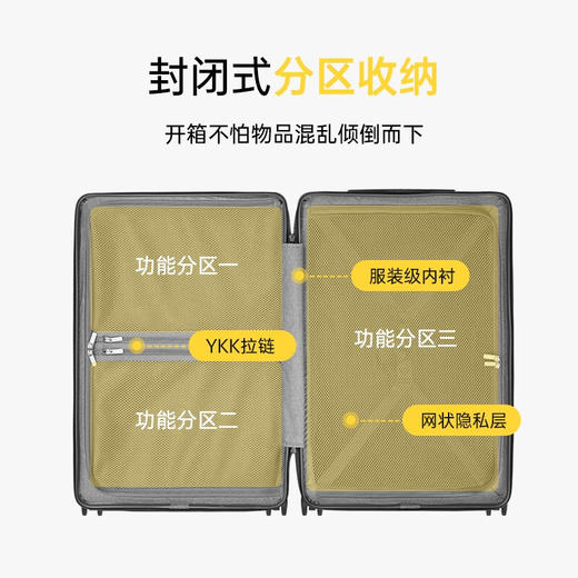 【代发】地平线8号宽拉杆行李箱大容量24寸拉杆箱28寸皮箱撞色旅行箱 商品图3