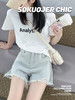夏季新款【高品质高腰牛仔短裤女】宽松显瘦外穿 韩版松紧腰阔腿热裤 商品缩略图2