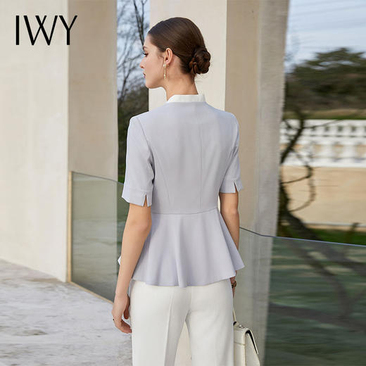 IWY/新款夏季职业装蓝色西装套装高端工作服女案场工装C1544+P1542 商品图4