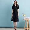 EITIE爱特爱夏季新款精致蕾丝V领法式优雅收腰显瘦连衣裙B2407304 商品缩略图1