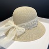 优雅编珍珠网纱，遮阳帽蝴蝶结法式帽LJX-007 商品缩略图0