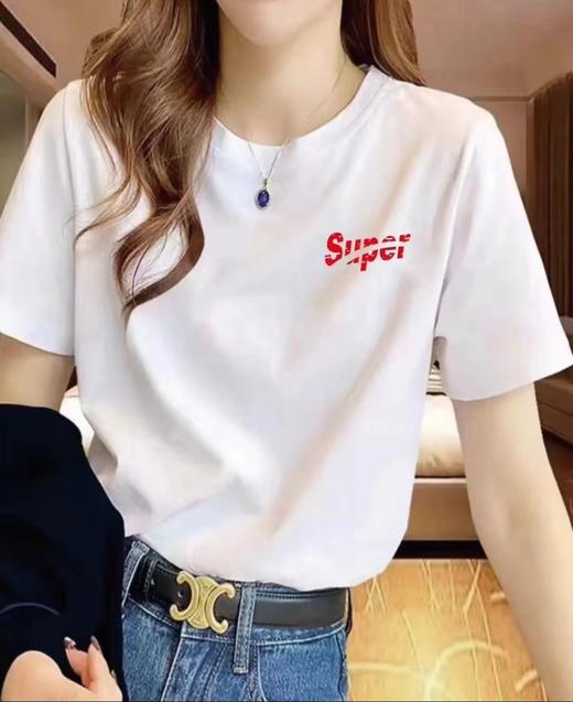 【限时价】喜出100%棉-小标Super 印花情侣T恤 商品图3