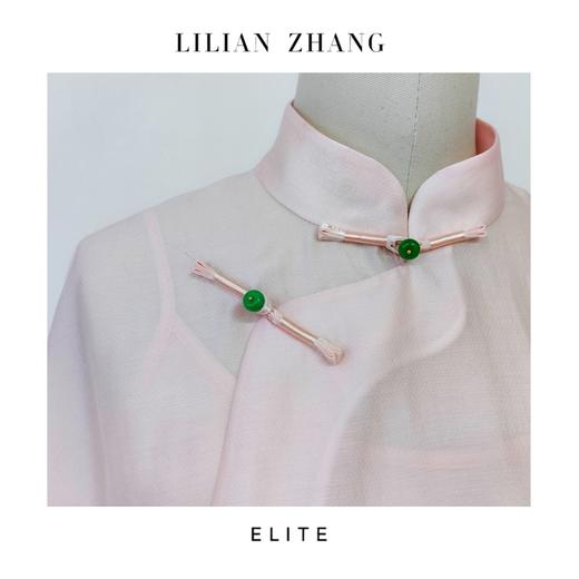 【LILIAN ZHANG】E系列定制—「东方艺术」“中式老钱”——幻彩新中式欧根纱上衣 2402006 商品图1