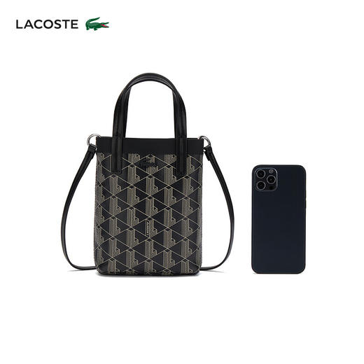【海南专供价】Lacoste法国鳄鱼女包 新款时尚老花斜挎包单肩包斜挎包NF4463ZE 商品图7
