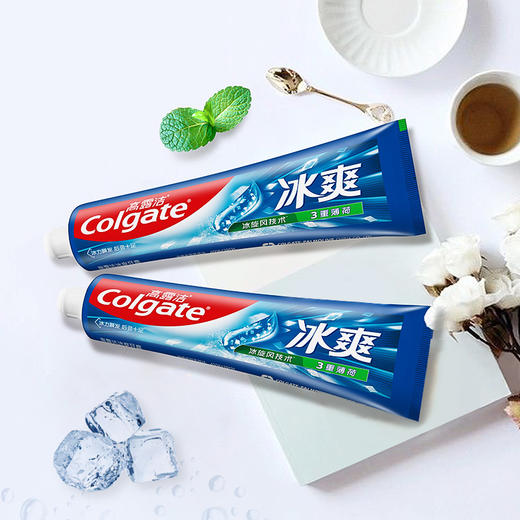 【积分兑换】高露洁（Colgate）冰爽牙膏三重薄荷 180g*3（送喜马月卡） 商品图1