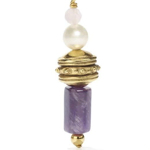 订购4周到｜Goossens Paris-Syracuse-吊坠耳环（兰花紫）［法国设计师］ 商品图1