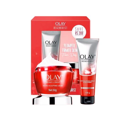 【保税区包邮直发】OLAY玉兰油大红瓶新生塑颜两件套洗面奶100g+面霜50g 泰国版 26.01 商品图0